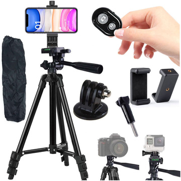Universalstativ Alogy Tripod Handyhalter 1/4 Ständer für GoPro Kameras mit Bluetooth Fernbedienung, Gehäuse Schwarz