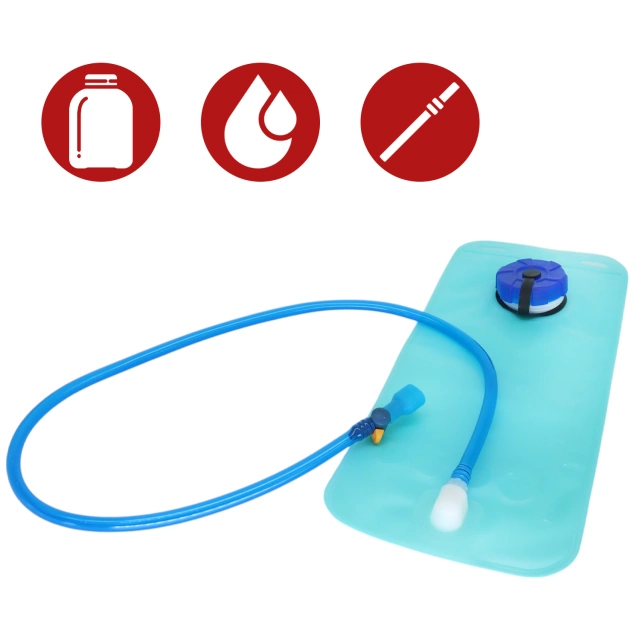 Plecak rowerowy na plecy torba z pojemnikiem bukłakiem 2L na napój dla rowerzysty kolarski do biegania Czarna