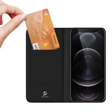 Dux Ducis Skin Pro Holster Flip Cover für iPhone 13 Pro Max schwarz