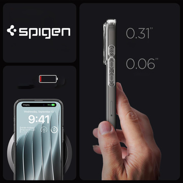Etui do iPhone 15 Pro Spigen Liquid Crystal Case obudowa ochronna na telefon Crystal Clear + Szkło