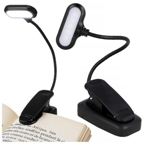 Alogy LED-Ansteck-Schreibtischlampe, kabellos, zum Lesen, Schwarz