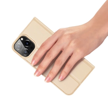 Dux Ducis Skin Pro Holster Flip Cover für iPhone 13 Pro gold