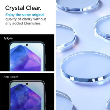 Spigen Alm Glas.tR Panzerglas 2er-Pack für Samsung Galaxy A55 5G Klar