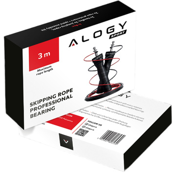 Verstellbares Boxseil Crossfit Fitness Alogy Sport mit austauschbaren Gliedern 300 cm Lager bequem Schwarz