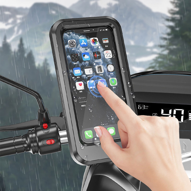 Uchwyt rowerowy wodoodporny Alogy Waterproof na rower hulajnogę motocykl kierownicę regulowany do telefonu Czarny