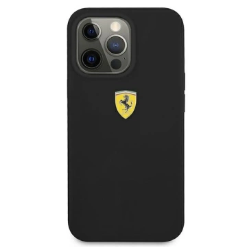 Ferrari iPhone 13 Pro Max 6.7" Hülle schwarz/schwarz Hardcase Silikon