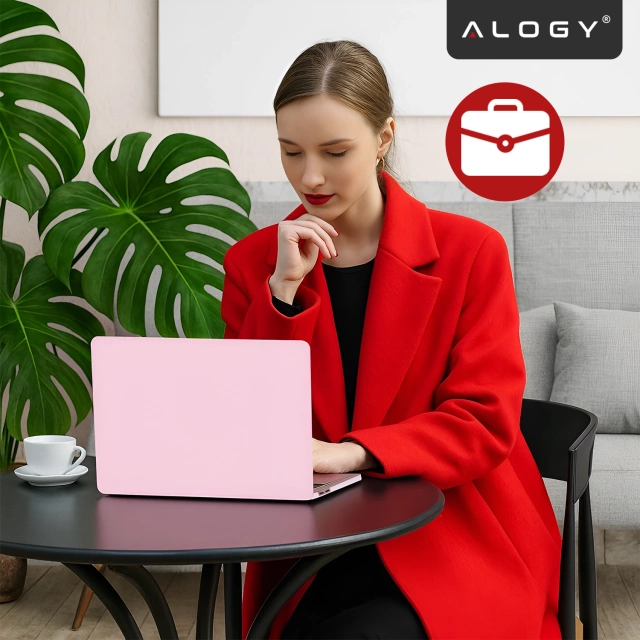 Etui do Apple MacBook Air 13 / 13.3" 2018–2021 (M1 A2337/A2179/A1932) – elastyczna, matowa obudowa ochronna, lekka i odporna – Alogy AirGuard™ Różowy