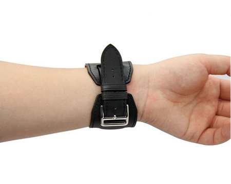 Pasek skórzany Cuffs Mankiet Apple Watch 1/2/3/4/5/ 38/40mm Czarny
