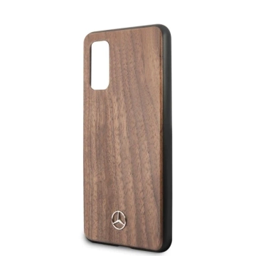 Etui Mercedes MEHCS62VWOLB für Samsung Galaxy S20 G980 Hartschalenetui Wood Line Nussbaum