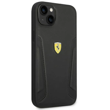Eti na telefon Ferrari FEHCP14MRBUK für Apple iPhone 14 Plus 6,7" Czarny/Black Hardcase Leather Stamp Sides