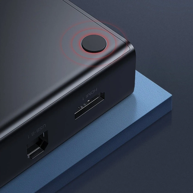 Przełącznik UGREEN KVM (Keyboard Video Mouse) 4 x 1 HDMI (żeński) 4 x USB (żeński) 4 x USB Typ B (żeński) czarny (CM293)