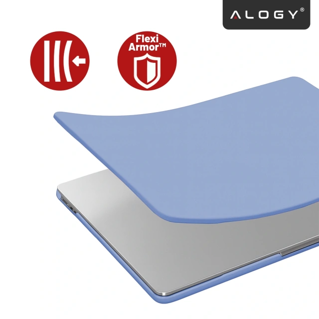 Etui do Apple Macbook Air 15 2023-2025 (M2/M3/M4) – elastyczna, matowa obudowa ochronna, lekka i odporna – Alogy AirGuard™ Lawendowy