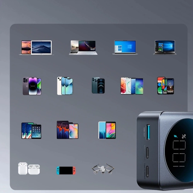 Powerbank Joyroom JR-PBF05 65W 30000mAh z wyświetlaczem Czarny