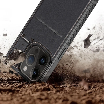 Dux Ducis Rafi Mag Wallet Case mit 3-in-1-Ständer für iPhone 13 Pro mit MagSafe und RFID-Blockierung - Schwarz