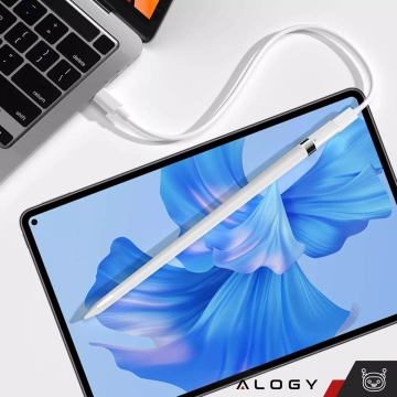 Alogy Magnetischer Stylus-Stift, Notiz- und Skizzenstift für Apple iPad Pro/Air/Mini, Weiß