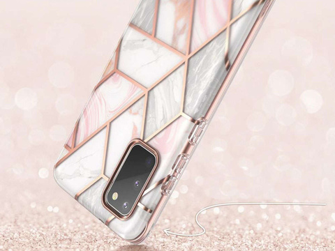 Etui Supcase Cosmo für Samsung Galaxy S20 FE Marble Pink