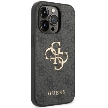 Etui Guess GUHCP15X4GMGGR für iPhone 15 Pro Max 6,7" schwarz/grau Hardcase 4G Big Metal Logo