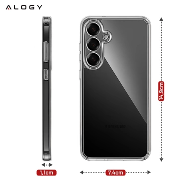 Etui Przezroczyste do Samsung Galaxy S25, Podwyższone Krawędzie, Idealne Dopasowanie, PC + TPU, Alogy HybridShield™ Case