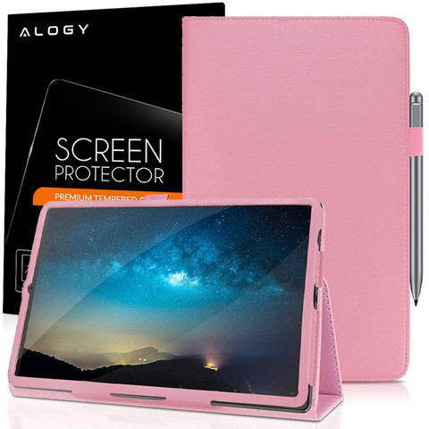 Etui na tablet Alogy stojak do Lenovo M10 Plus 10.3 TB-X606 Różowe + Szkło Alogy