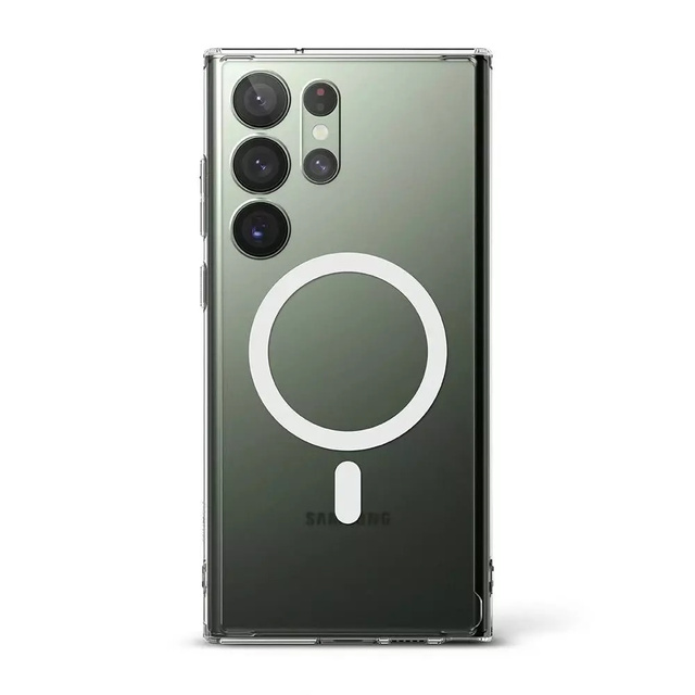 Etui Ringke Fusion Magnetic do MagSafe do Samsung Galaxy S23 Ultra Matte Clear przezroczyste