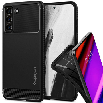 Hülle für Samsung Galaxy S21 FE Hülle Spigen Rugged Armor Matte Black Glass