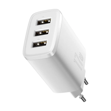 Baseus Compact Ladegerät 3x USB 17W weiß (CCXJ020102)