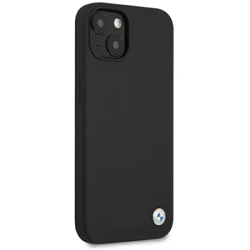 BMW BMHCP13SSILBK Handyhülle für Apple iPhone 13 Mini 5.4" schwarz/schwarz Hardcase Silikon Signatur