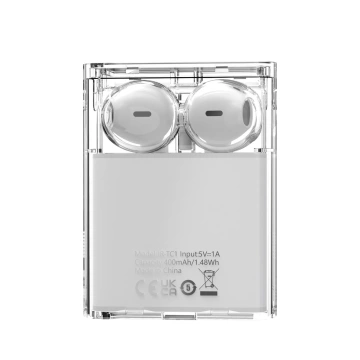 Joyroom JR-TC1 IceLens Serie Bluetooth 5.3 LED TWS Kopfhörer – Weiß