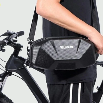 Wildman 3,5L Lenkertasche Fahrradtasche PU EVA Wasserdicht Schwarz