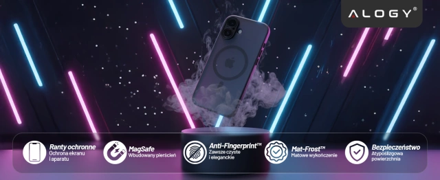 Etui do Apple iPhone 17 – matowa obudowa do MagSafe z ochroną obiektywu, smukłe i odporne na zarysowania, idealne dopasowanie – Alogy Skinny MatteCase™ Czarne