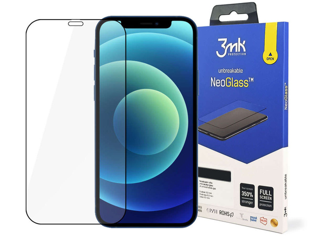 3mk NeoGlass 8H Glas für Apple iPhone 12 Pro Max Schwarz