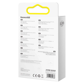 Baseus Crystal Shine Series Kabel USB-Kabel für schnelles Aufladen und Datenübertragung USB Typ C - USB Typ C 100 W 1,2 m lila (CAJY000605)