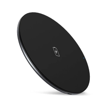 Forcell Qi 15W Quick Charge USB-C Induktives Ladegerät Slim Schwarz