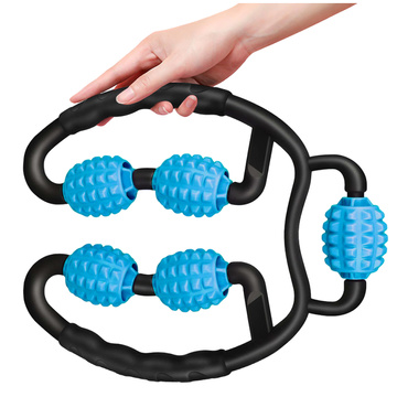 Körpermassagegerät Anti-Cellulite Manueller Muskelroller Alogy 5x Massageroller Universalroller Schwarz und Blau