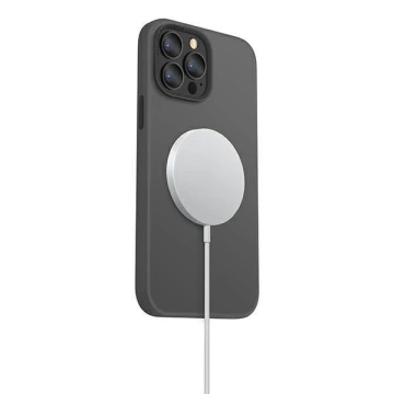 UNIQ Hülle Lino Hue iPhone 13 Pro Max 6.7" grau / anthrazit MagSafe