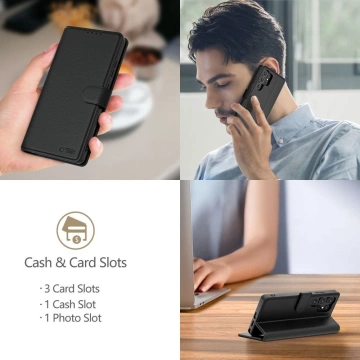 Etui Wallet do Redmi Note 14 / POCO M7 Pro 5G Tech-Protect Czarny