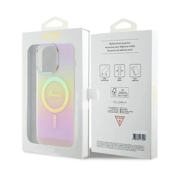 Etui Guess GUHMP15XHITSP für iPhone 15 Pro Max 6,7" rot/rosa Hardcase IML Iridescent MagSafe