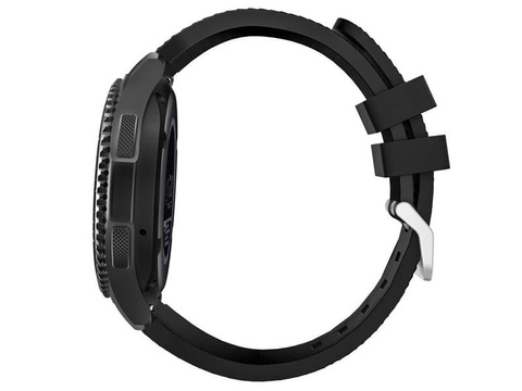 Armband für Samsung Gear S3 / Watch 46mm Gummiband Sportarmband Karbon (22mm)