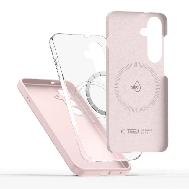 Etui do Samsung Galaxy S25 Tech-Protect Liquid Silicone MagSafe Pink Pearl
