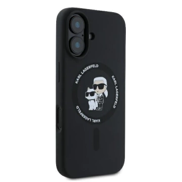Karl Lagerfeld Hülle für iPhone 16 Plus 6,7" Schwarz MagSafe Hardcase Silikon Karl