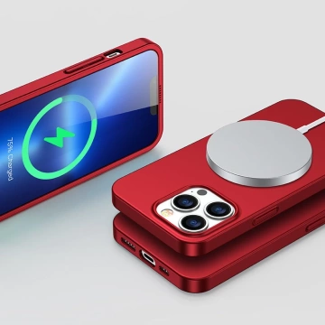 Joyroom 360 Full Case Cover für iPhone 13 Pro Back &amp; Front Cover Tempered Glass Red (JR-BP935 red)