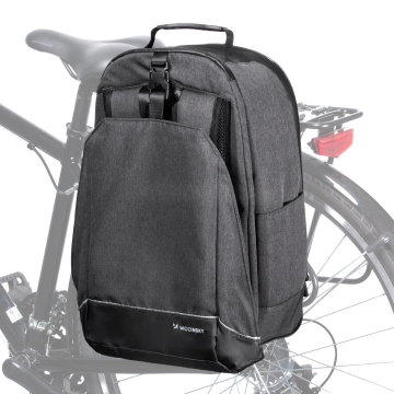 Wozinsky Fahrrad-Kofferraumtasche Fahrradrucksack mit Rahmen 2in1 30l Schwarz (WBB33BK)
