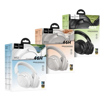 Hoco W53 Bluetooth 5.0 – schwarzer On-Ear-Kopfhörer, 30h Wiedergabe, AUX/USB-C