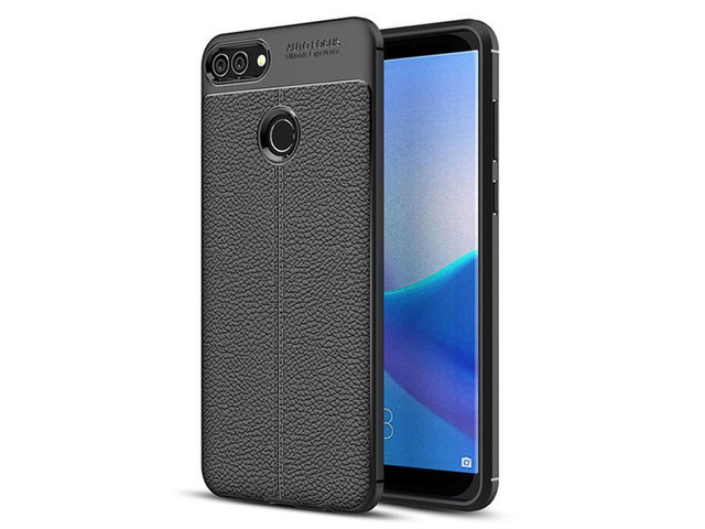 Handyhülle Alogy Leather Armor für Huawei Y9 2018 Panzerhülle Case Schwarz