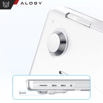 Matte Hülle mit Ständer Alogy ProStand™ Gehäuse für MacBook Air 13,3" (A1932/A2179/A2337) Transparent