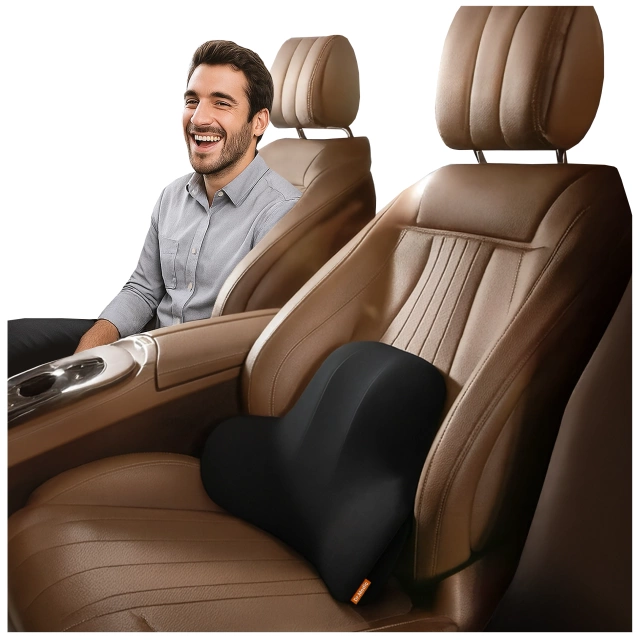 Poduszka do Samochodu pod Plecy Lędźwie DR.MEDIC ErgoDrive™ Ergonomiczna poduszka lędźwiowa na fotel krzesło do biura gaming auta dla kierowcy pasażera