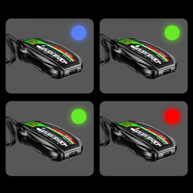 Ładowarka do Akumulatorów Motocyklowych Kewig B12 – Prostownik Mini z Podłączeniem do Akumulatora, USB-C z Gniazdka lub Powerbanku, Inteligentna z Zabezpieczeniami