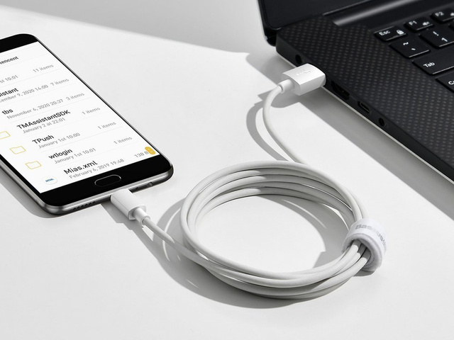 Kabel 1.5m Baseus przewód x2 USB - micro USB 2.1A White