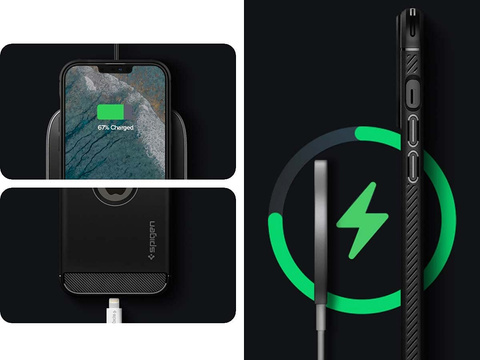 Spigen Rugged Armor Hülle für iPhone 13 Pro Max Mattschwarz