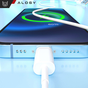 Alogy 2m Fast Charge USB zu Lightning Kabel iPhone Ladekabel 20W Weiß